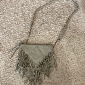 Gray boho purse crossbody